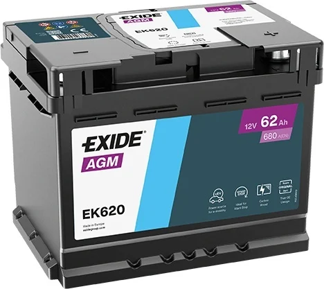 Exide Start&Stop AGM Radial EK620 12V 62Ah